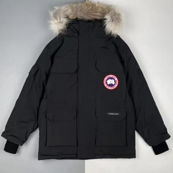 Canada Goose Black Parka with Fur Trim - Picture 1 of 9